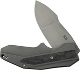 We Knife Coral Framelock Knife Gray CPM 20CV Spear Point - Marble Carbon Fiber Inlay for EDC Enthusiasts by We Knife Co Ltd