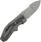 We Knife Coral Framelock Knife Gray CPM 20CV Spear Point - Marble Carbon Fiber Inlay for EDC Enthusiasts by We Knife Co Ltd