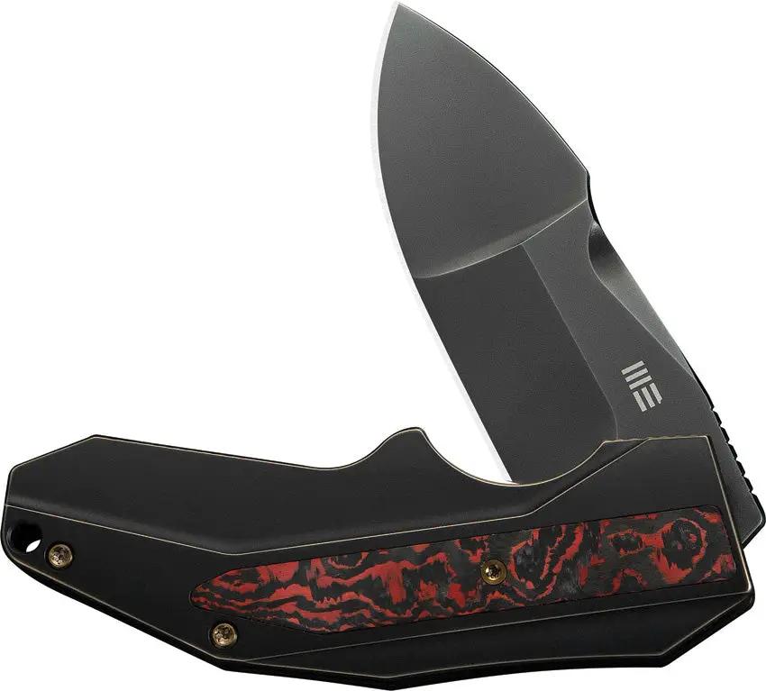 WE Knife Coral Framelock Bronze WE24044 3 Inch EDC Knife - CPM20CV Blade With Lava Flow Carbon Fiber Inlay by We Knife Co Ltd