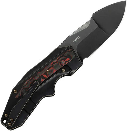 WE Knife Coral Framelock Bronze WE24044 3 Inch EDC Knife - CPM20CV Blade With Lava Flow Carbon Fiber Inlay by We Knife Co Ltd