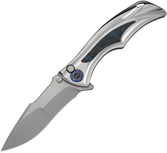 We Knife Co Ltd Tighe Down Button Lock Blue CF WE240541 by We Knife Co Ltd