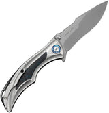 WE Knife Tighe Down Button Lock Blue Carbon Fiber Inlay M390 Drop Point EDC Knife - Premium Collectors Blade by We Knife Co Ltd