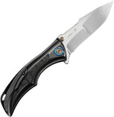 WE Knife Co Tighe Button Lock Folding Knife - Rose Carbon Fiber Inlay M390 Satin Drop Point For EDC by We Knife Co Ltd