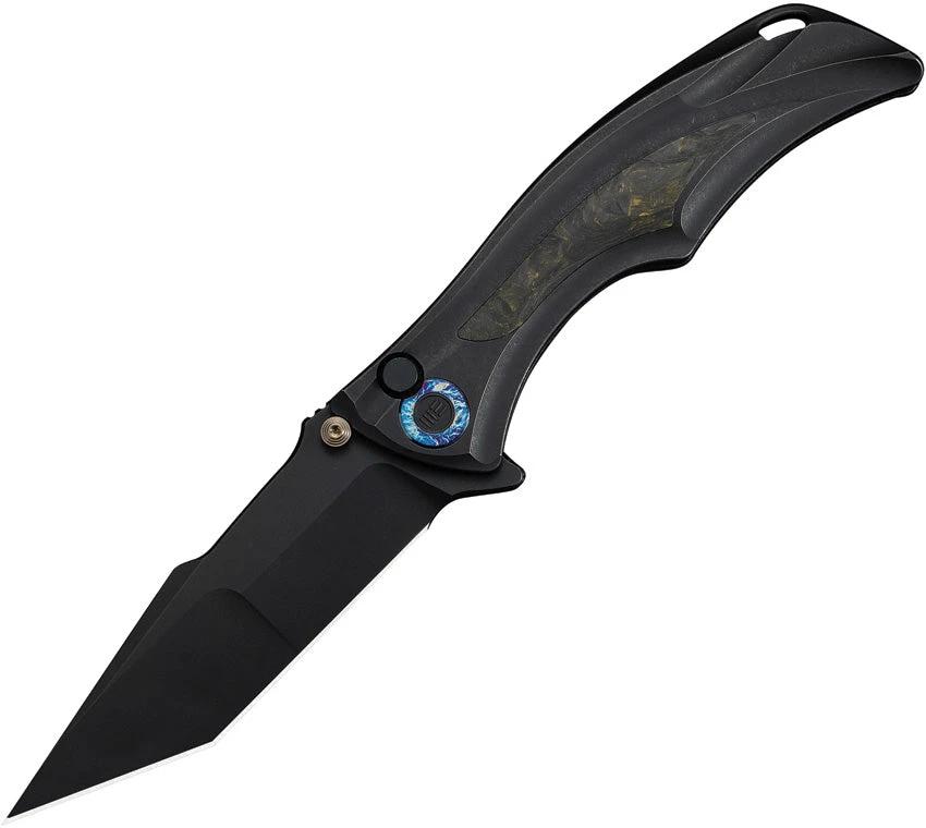 We Knife Co Ltd Tighe Down Button Lock Yell CF WE24054B1 by We Knife Co Ltd