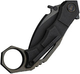 We Knife Tayra Framelock Hawkbill Knife M390 Blade Black Titanium Handle - Ultra Durable EDC Ready Build by We Knife Co Ltd