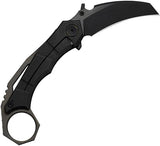 We Knife Tayra Framelock Hawkbill Knife M390 Blade Black Titanium Handle - Ultra Durable EDC Ready Build by We Knife Co Ltd