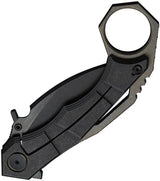 We Knife Tayra Framelock Hawkbill Knife M390 Blade Black Titanium Handle - Ultra Durable EDC Ready Build by We Knife Co Ltd