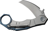 We Knife Tayra Framelock Hawkbill Knife - Bohler M390 Blade With Blue Gray Titanium Handle For EDC Enthusiasts by We Knife Co Ltd