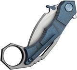 WE Knife Tayra Framelock Hawkbill Knife - Premium Blue Titanium Handle with M390 Blade for EDC Enthusiasts by We Knife Co Ltd