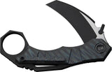 We Knife Tayra Framelock Hawkbill Knife - Flame Anodized Titanium Handle With M390 Blade For EDC by We Knife Co Ltd