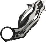 We Knife Cryonix Nested Linerlock Hawkbill Knife - Bohler M390 Blade With Black Titanium Handle For EDC by We Knife Co Ltd