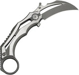 WE Knife Cryonix Nested Linerlock Gry Hawkbill Knife - 2 Inch M390 Blade With Gray Stonewashed Titanium Handle EDC by We Knife Co Ltd