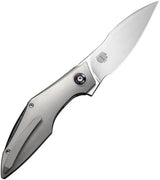 We Knife Krait Snake Liner Lock Knife - 4.63in Closed, M390 Satin Blade, Gray Titanium, EDC Enthusiasts by We Knife Co Ltd