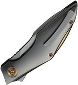 WE Knife Krait Snake Liner Lock Folding Knife - Premium M390 Blade And Gray Titanium Handle For EDC by We Knife Co Ltd