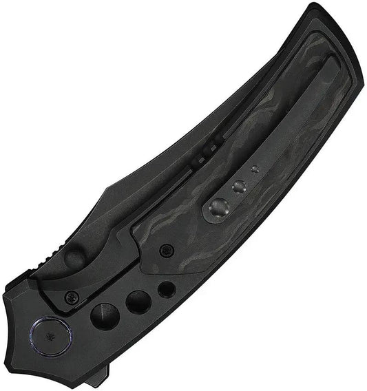 We Knife Skynix Bolster Lock Marble CF WE24087-1 - Premium M390 Clip Point EDC Folding Knife by We Knife Co Ltd