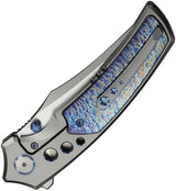 We Knife Skynix Bolster Lock Flame WE24087-2 - Titanium Frame With Flame Inlay And M390 Blade by We Knife Co Ltd
