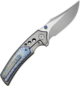 We Knife Skynix Bolster Lock Flame WE24087-2 - Titanium Frame With Flame Inlay And M390 Blade by We Knife Co Ltd