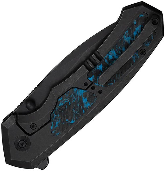 WE Knife Corwyn Framelock EDC Knife - M390 Blade Titanium Handle With Black Blue Carbon Fiber Inlay by We Knife Co Ltd
