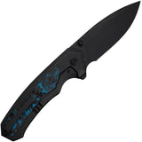 WE Knife Corwyn Framelock EDC Knife - M390 Blade Titanium Handle With Black Blue Carbon Fiber Inlay by We Knife Co Ltd