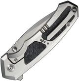We Knife Corwyn Framelock Knife - M390 Blade, Black Pink Carbon Fiber Inlay, Gray Titanium Handle by We Knife Co Ltd