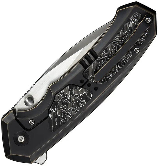 We Knife Corwyn Framelock - Premium EDC Knife With Bohler M390 Blade And Aluminum Foil Carbon Fiber Inlay by We Knife Co Ltd