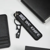 WE Knife Pry Bar Flight Tag Keychain - Free With 29 Knife Purchase Black Stainless Bottle Opener And Hex Wrenches by We Knife Co Ltd