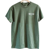 Wesn Goods T Shirt OD Green Cotton Tee - Front Wesn Logo, Soft Breathable Everyday Comfort, XL by Wesn Goods