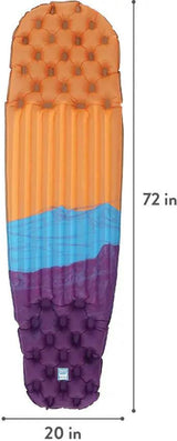 UST Freestyle Sleeping Mat Mountain View Ultralight 72 Inch Backpacking Pad with Inflate Pump Sack by UST