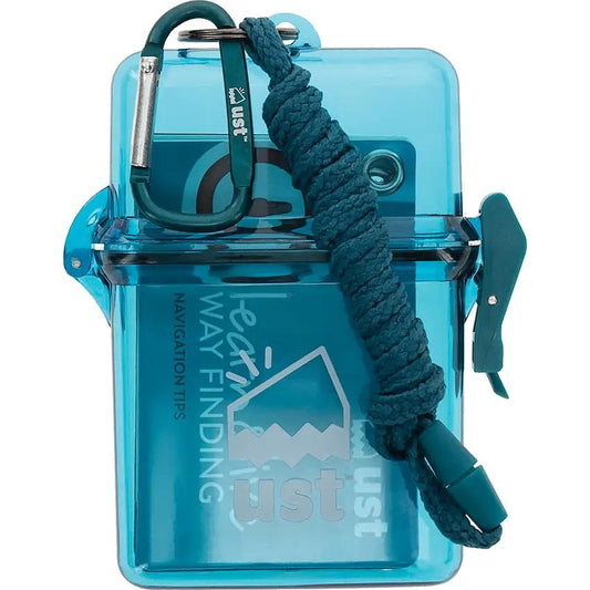 UST Learn and Live Outdoor Skills Kit With Knot Tying Cards Wayfinding Cards Fire Building Cards In Watertight Case by UST