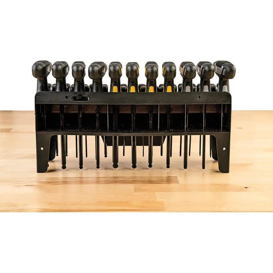 Wheeler P-Handle Driver Set 30 Piece - Molded Stand for Bench or Wall Mount with SAE and Metric Hex Drivers by Wheeler
