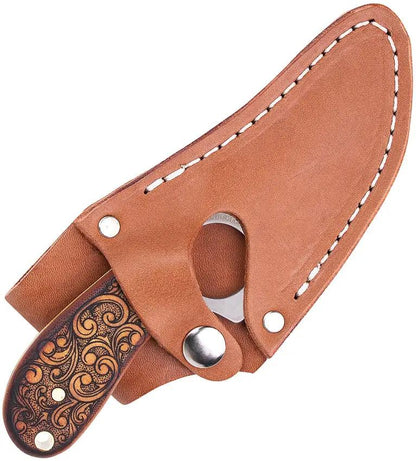 Whiteknuckler Brand Convertible C7 Leatherwood - 154CM Stainless Blade Full Tang Lanyard Hole by Whiteknuckler Brand