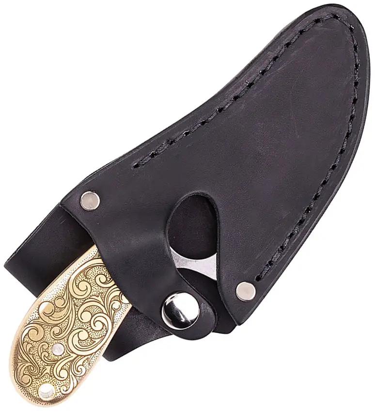Whiteknuckler Brand Convertible C7 Doubloon 7 Inch Overall Stonewash 154CM Blade Full Tang Leatherwood Handle by Whiteknuckler Brand