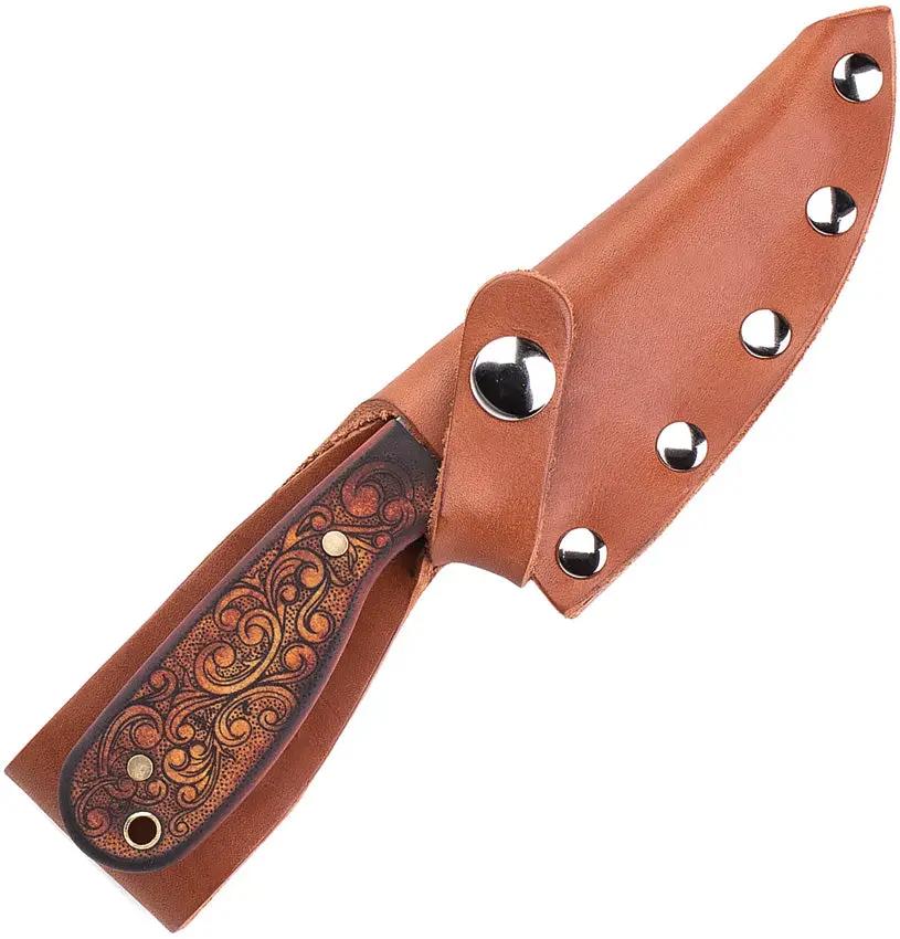 Whiteknuckler Brand Classic M3 Leatherwood M3-030102 - 7.5 Inch Overall 154CM Blade Leatherwood Handle Belt Sheath by Whiteknuckler Brand