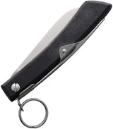 Windmuhlenmesser IBEX 80mm Ratchet Lock - Satin Finish 1.4116 Stainless Sheepsfoot Blade, Black POM Handle by Windmuhlenmesser