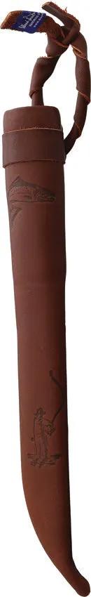 Wood Jewel Fillet Knife 23FP - Satin 6.25 Inch Stainless Blade With Curly Birch Handle And Leather Sheath by Wood Jewel