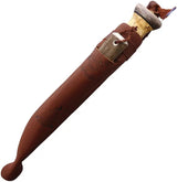 Wood Jewel Fixed Blade Combo 23JVS - 8Inch Curly Birch Handle Reindeer Horn Pommel Fire Starter by Wood Jewel