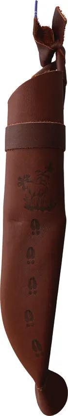 Wood Jewel Lapland Knife 23LP - Carbon Steel Blade Curly Birch Handle Reindeer Horn Pommel Spacers Leather Sheath by Wood Jewel