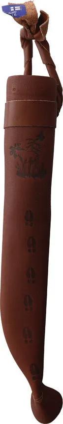Wood Jewel Fixed Blade Knife - Reindeer Horn Handle Carbon Steel Blade Leather Belt Sheath by Wood Jewel