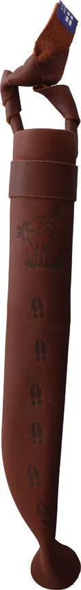 Wood Jewel Fixed Blade Knife - Curly Birch Handle 4 Inch Carbon Steel Blade With Moose Tracks Leather Sheath by Wood Jewel