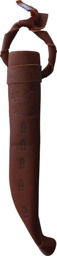 Wood Jewel Fixed Blade Curly Birch Knife 23VISA - 3 Inch Carbon Steel Blade With Brown Leather Belt Sheath by Wood Jewel