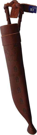 Wood Jewel Fixed Blade 23V - Handcrafted Curly Birch Handle With Reindeer Horn Pommel by Wood Jewel