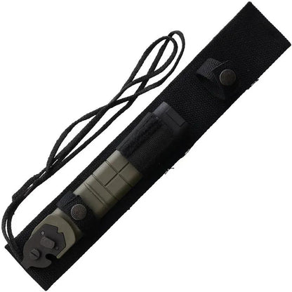 Waffentechnik B2K Combat Knife B2K Olive - 12.25 Inch Overall Length 7.13 Inch Black Oxide 440A Blade MOLLE Sheath by Waffentechnik