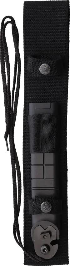 Waffentechnik B3K Combat Knife - 7 Inch Black Matte Bowie Blade with Textured Handle and Nylon Sheath by Waffentechnik