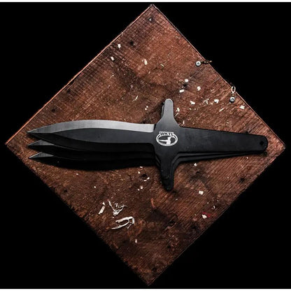 World Knife Throwing League Phoenix Throwing Knives 57 - One Piece Construction With Lanyard Hole And Guarded Blades by World Knife Throwing League