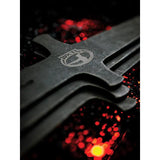 World Knife Throwing League Crusader Throwing Knives 27 - One Piece 3Cr13 Stainless with Black Stonewash Blade Guards by World Knife Throwing League