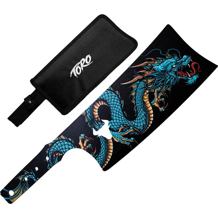 Toro Knives Besito Throwing Knife Water 68 - UV Printed Water Dragon Artwork, Full Tang Durability by Toro Knives