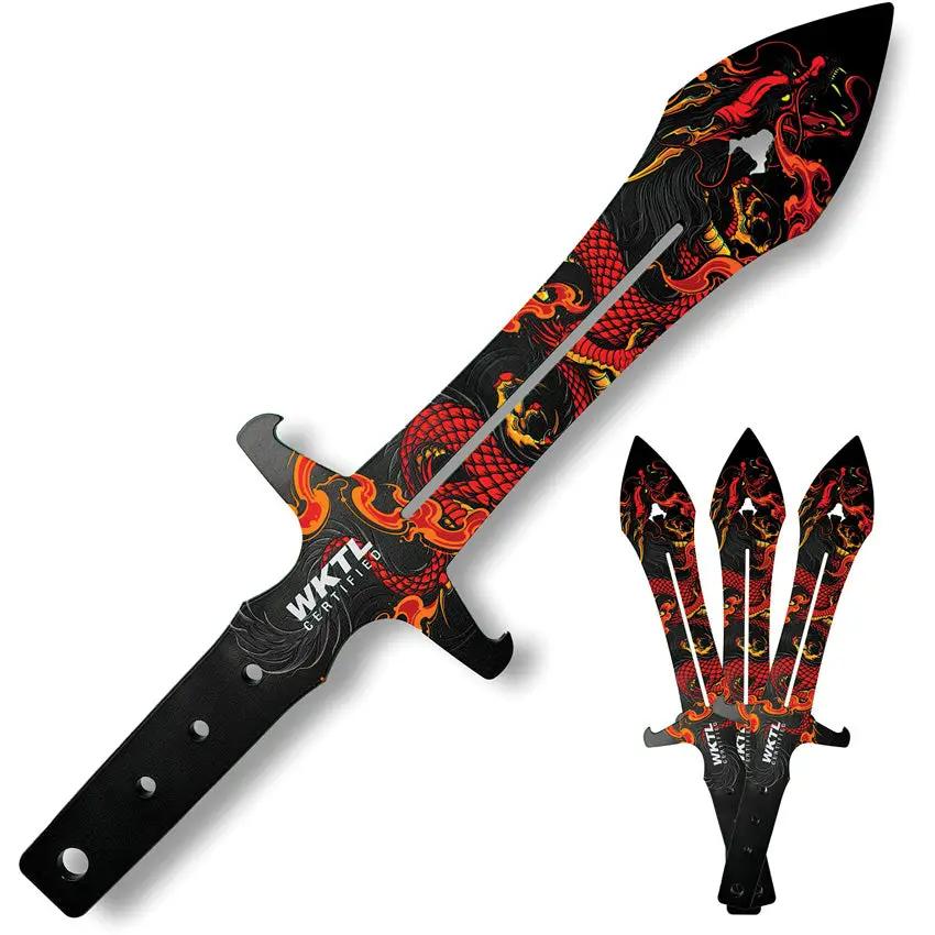 Toro Knives Maximo Throwing Knives Fire 69 - Three Knife Set With UV Printed Fire Dragon Artwork by Toro Knives