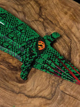 World Knife Throwing League Raptor Throwing Knives Juras 158 - Jurassic Claw Artwork With Dual Blades For Full Coverage by World Knife Throwing League