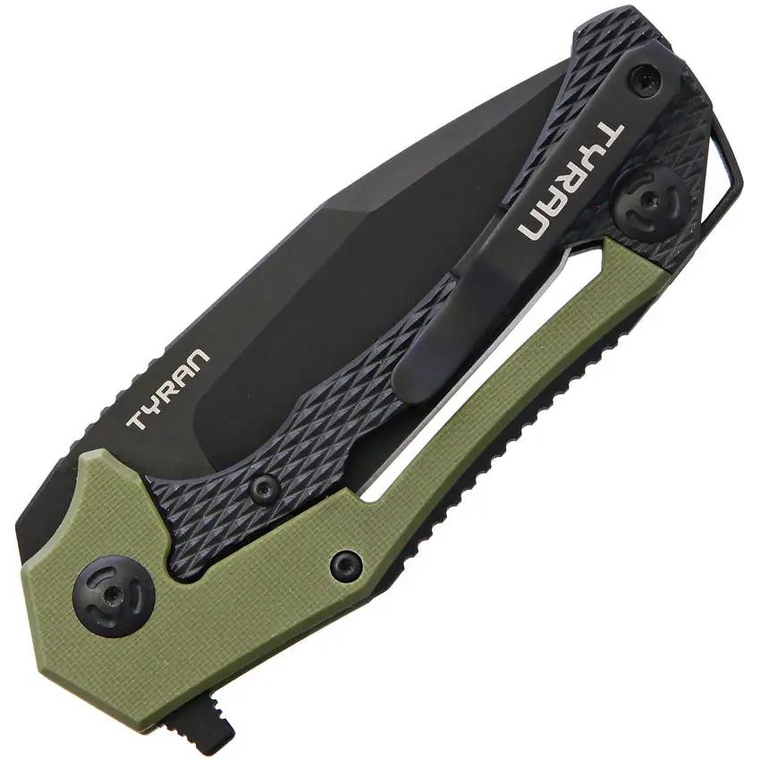 Willumsen Copenhagen Tyran Framelock OD TY19NOL - 3.25in 440C Blade, OD G10 Handle, Extended Tang by Willumsen Copenhagen