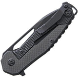 Willumsen Copenhagen Chibs Framelock - Black D2 Tool Steel Drop Point Blade With Titanium Handle And Carbon Fiber Inlay by Willumsen Copenhagen